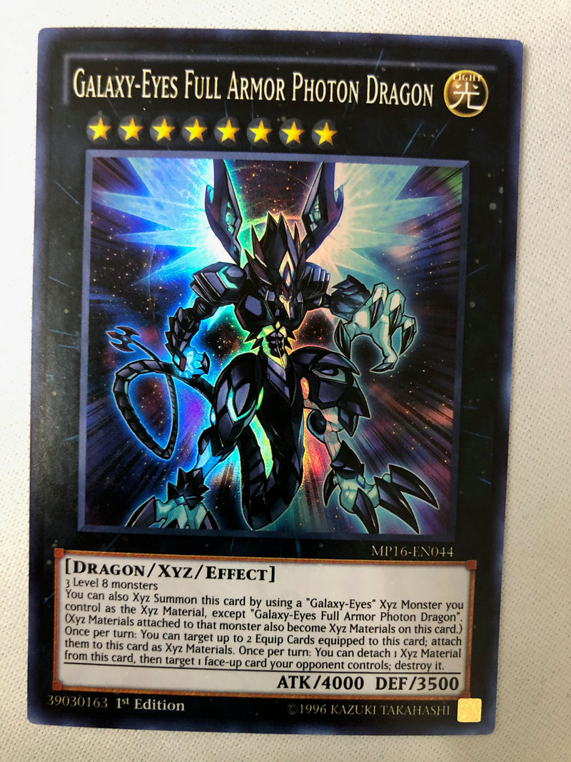 Yugioh Galaxy-Eyes Full Armor Photon Dragon MP16-EN044 Super Rare 1st Edition NM