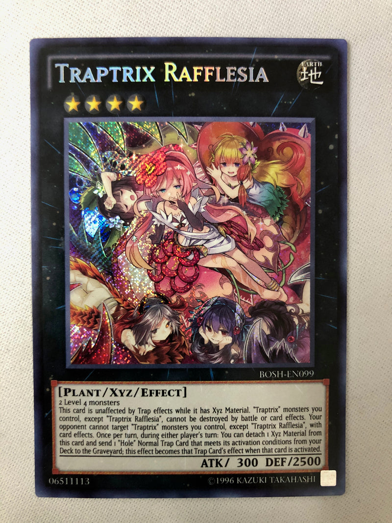 Yugioh Traptrix Rafflesia BOSH-EN099 Secret Rare Unlimited Edition NM