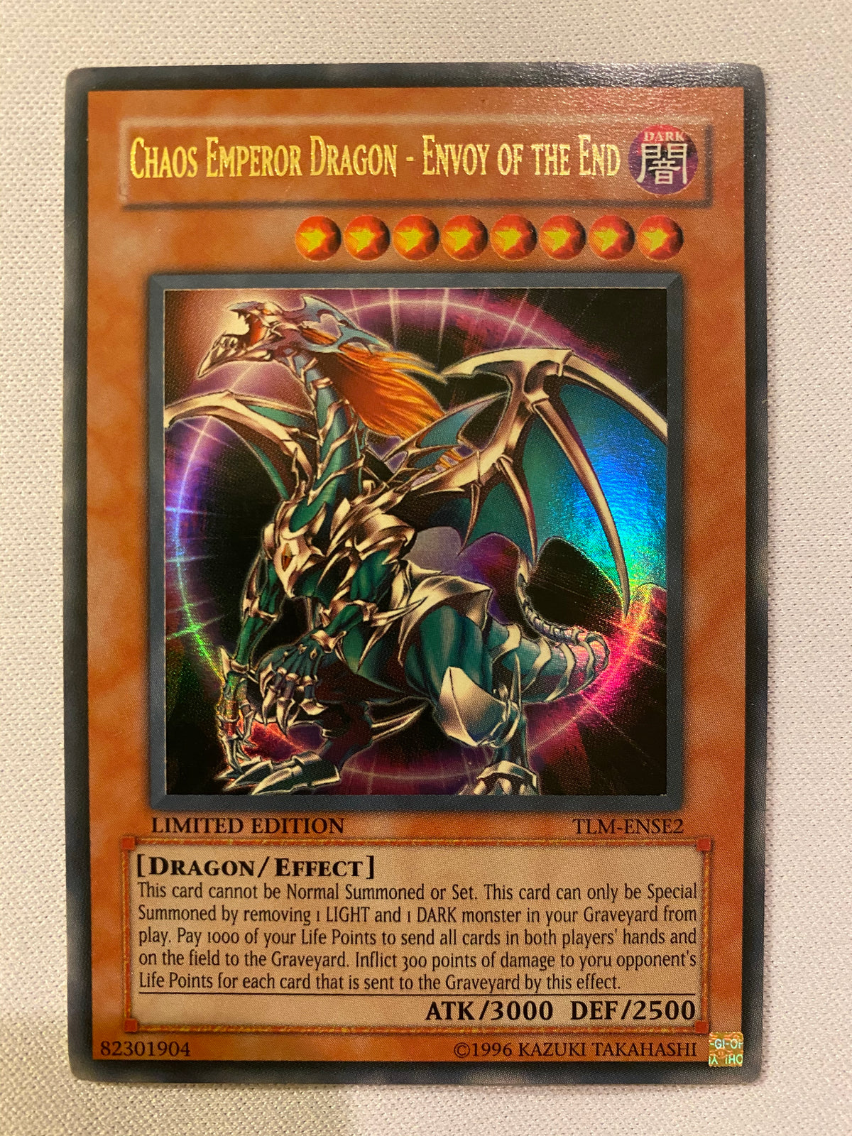 Yugioh Chaos Emperor Dragon Envoy of the End TLM-ENSE2 Ultra Rare NM