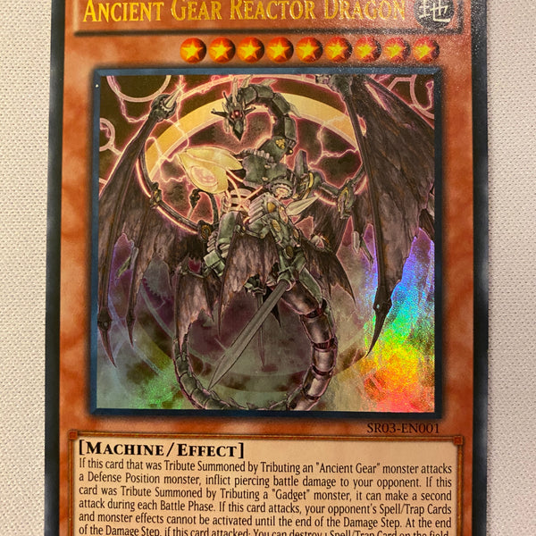 Yugioh Ancient Gear Reactor Dragon SR03-EN001 Ultra Rare Unlimited Near Mint
