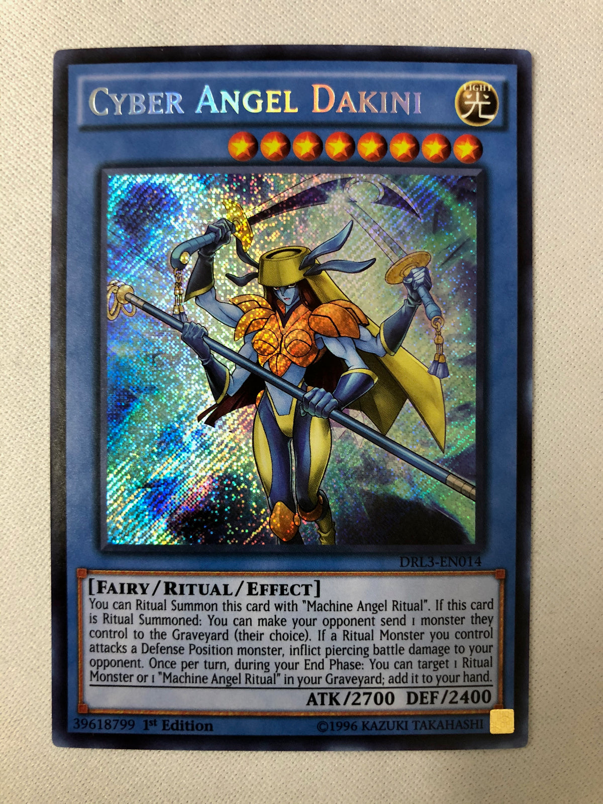 Yugioh Cyber Angel Dakini DRL3-EN014 Secret Rare 1st Edition NM Yugioh Cyber Angel Dakini DRL3-EN014 Secret Rare 1st Edition NM