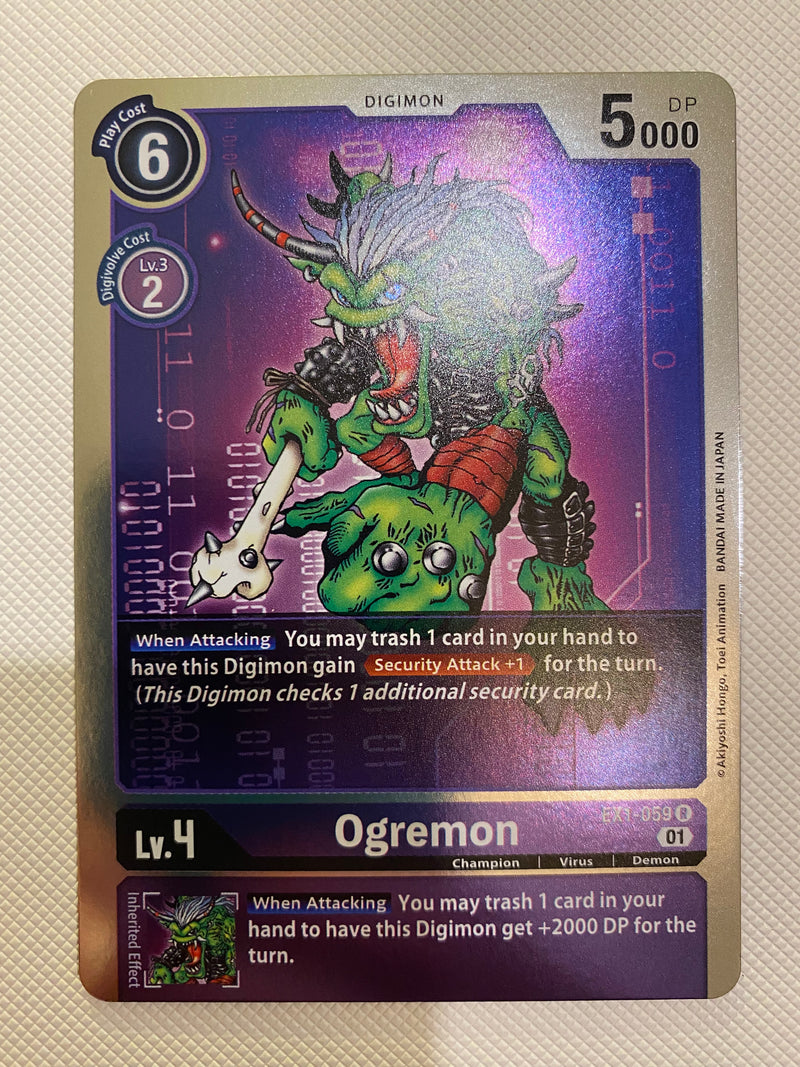 Digimon TCG Ogremon EX1-059 R Rare Near Mint