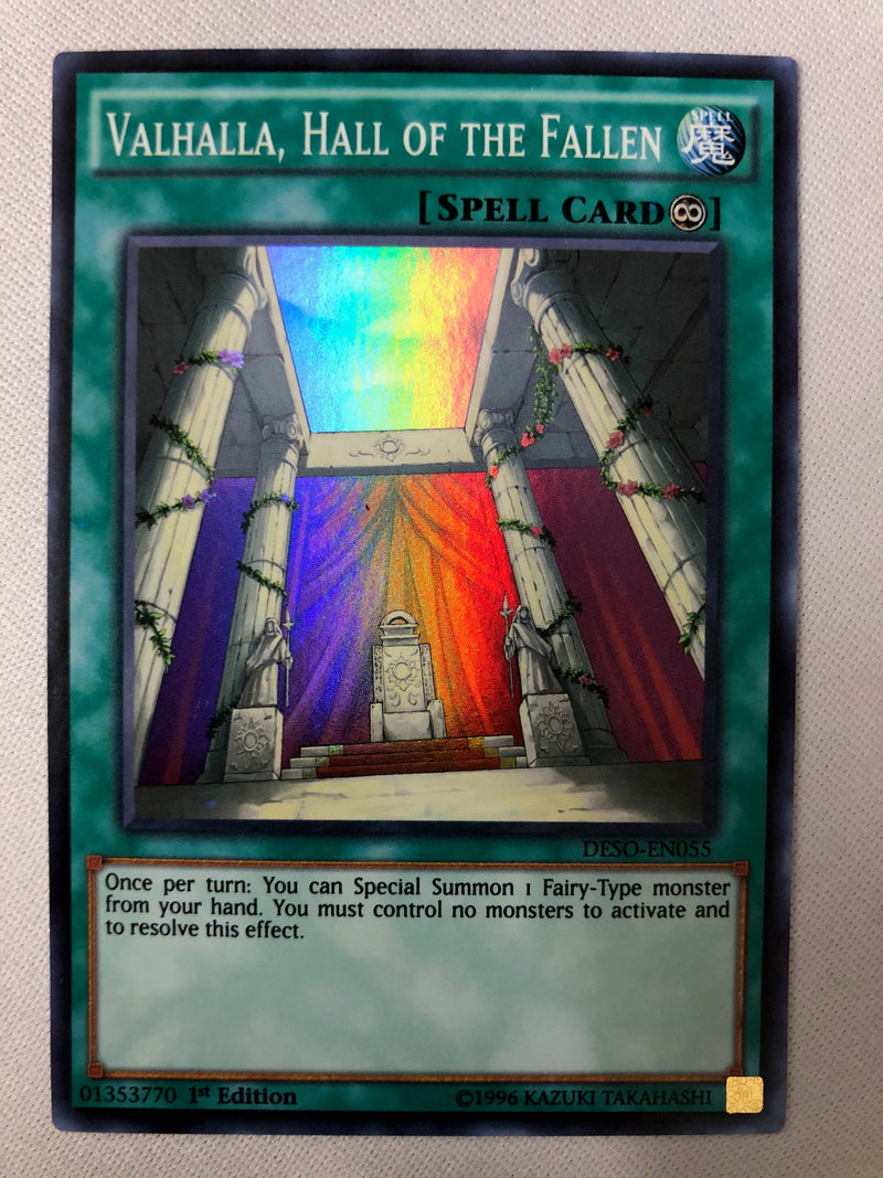 Yugioh Valhalla, Hall of the Fallen DESO-EN055 Super Rare 1st Edition NM