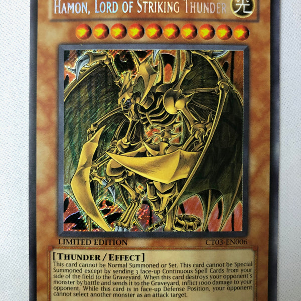 hamon yugioh card Yugioh Hamon, Lord of Striking Thunder CT03-EN006 Secret Rare Limited