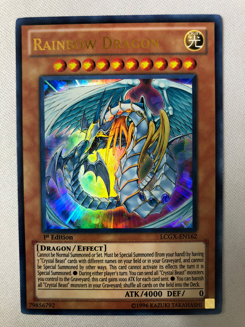 Yugioh Rainbow Dragon LCGX-EN162 Ultra Rare 1st Edition Near Mint