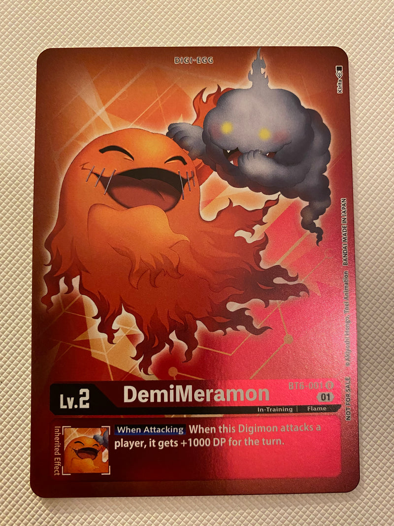Digimon TCG DemiMeramon Alt Art Promo  BT6-001 Holo Naer Mint