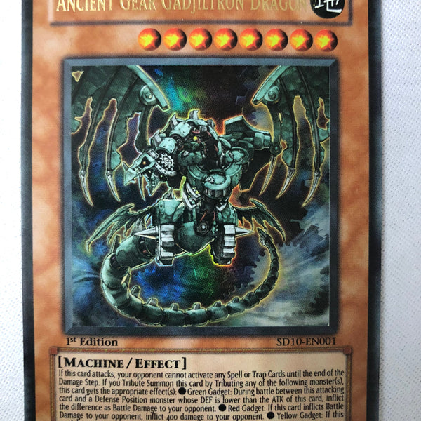 ancient gear gadjiltron dragon Yugioh Ancient Gear Gadjiltron Dragon SD10-EN001 Ultra Rare 1st Editio