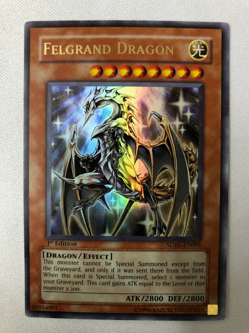 yugioh dragon field card Yugioh Felgrand Dragon SDRL-EN001 Ultra Rare 1st Edition NM