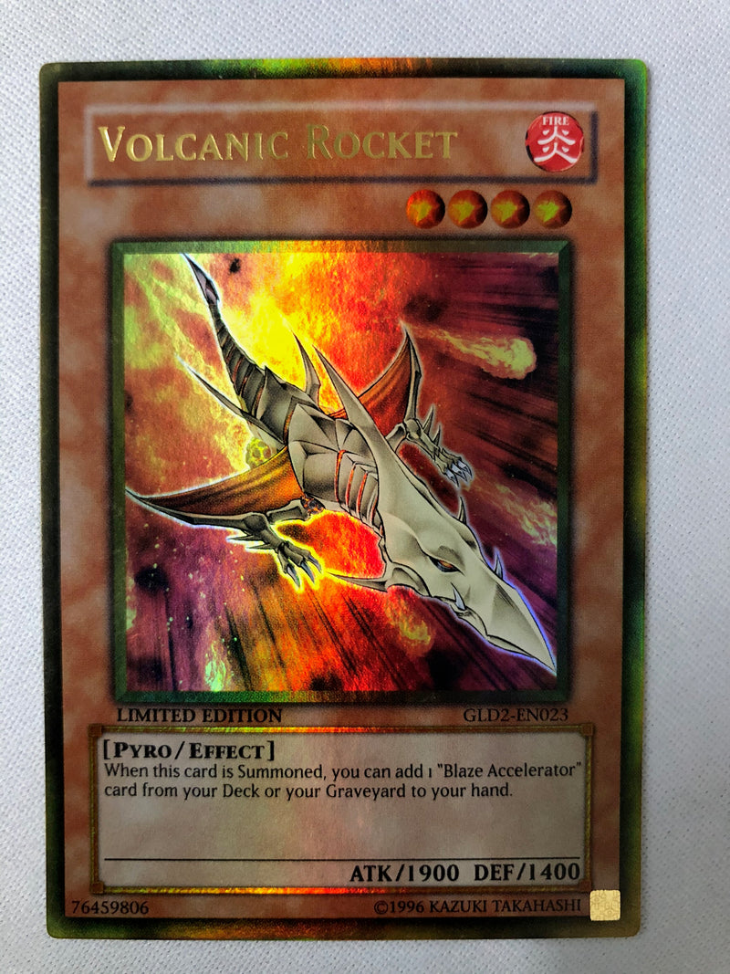 Yugioh Volcanic Rocket GLD2-EN023 Gold Rare Limited Edition NM Yugioh Volcanic Rocket GLD2-EN023 Gold Rare Limited Edition NM