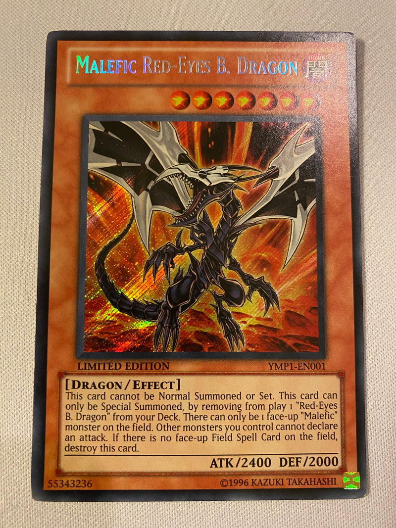 Yugioh Malefic Red-Eyes B. Dragon YMP1-EN001  Secret Rare  Limited Edition NM