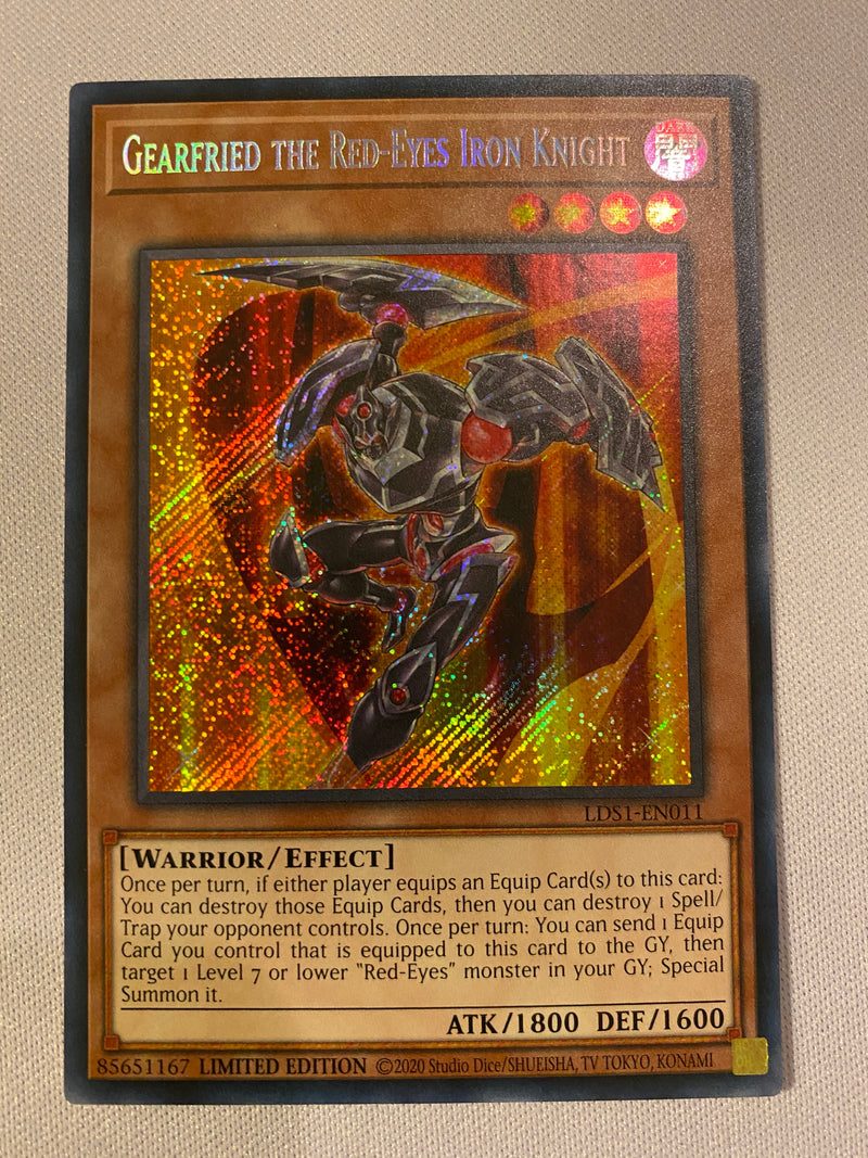 yugioh gearfried cards Yugioh Gearfried the Red-Eyes Iron Knight LDS1-EN011 Limited Edition S