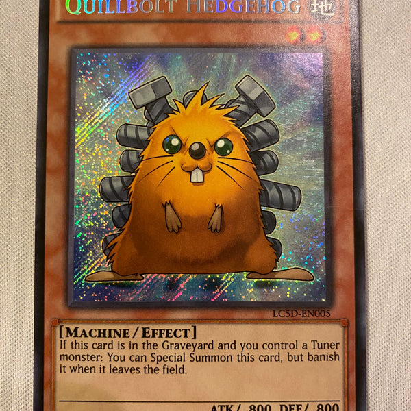 hedgehog yugioh card Yugioh Quillbolt Hedgehog LC5D-EN005 1st Edition Secret Rare Near Mint