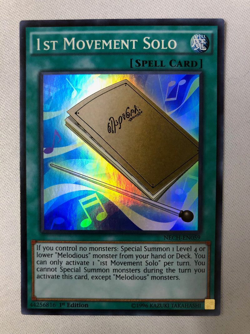 Yugioh 1st Movement Solo NECH-ENS10 Super Rare 1st Edition NM