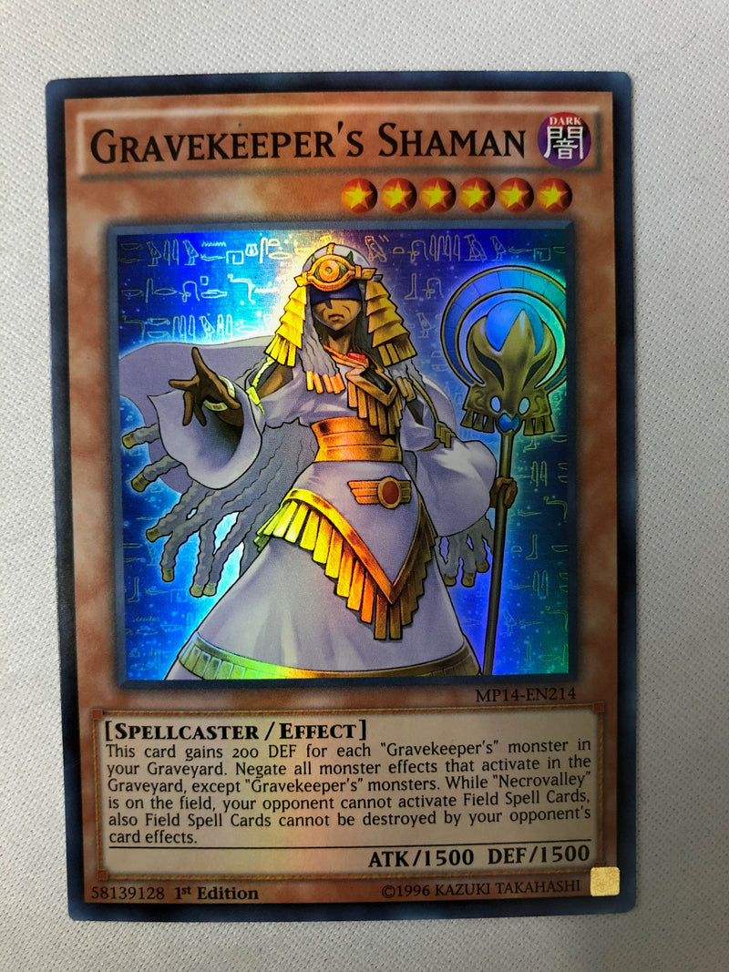 Yugioh Gravekeeper's Shaman MP14-EN214 Super Rare 1st Edition NM