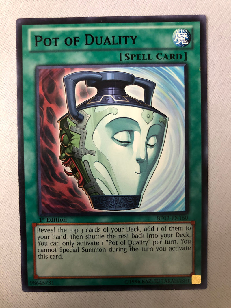 Yugioh Pot of Duality BP02-EN160 Rare 1st Edition Near Mint