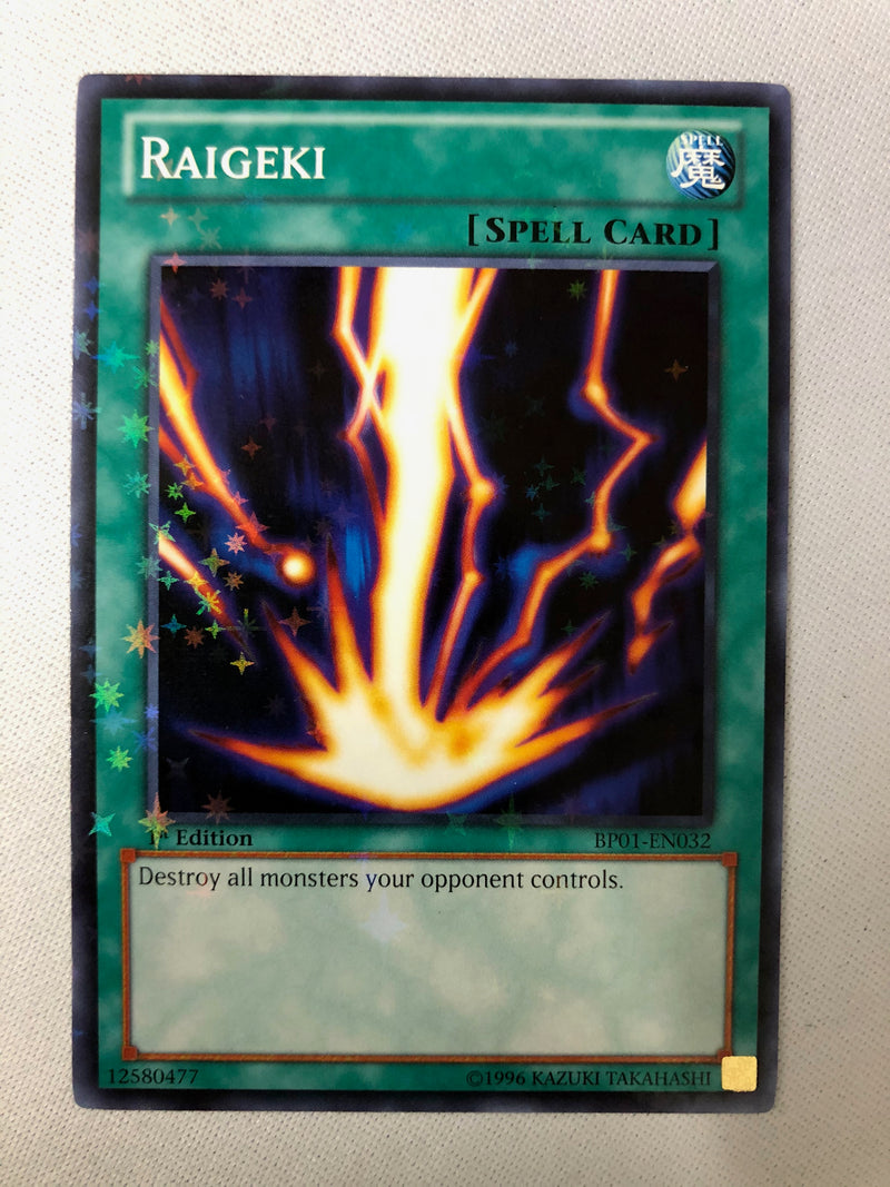 Yugioh Raigeki BP01-EN032 Starfoil Rare 1st Edition NM