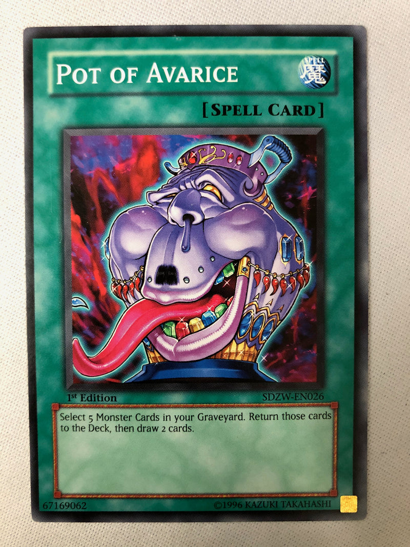 Yugioh Pot of Avarice SDZW-EN026 Common 1st Edition NM