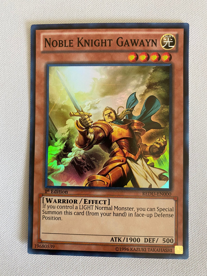 Yugioh Noble Knight Gawayn REDU-EN000 1st Edition super Rare Near Mint