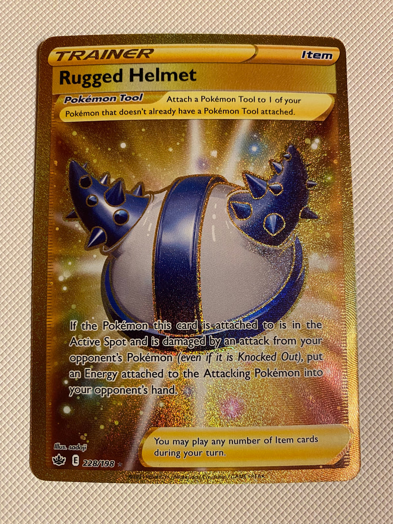 Rugged Helmet 228/198 Secret Rare SWSH Chilling Reign Pokemon Card NM
