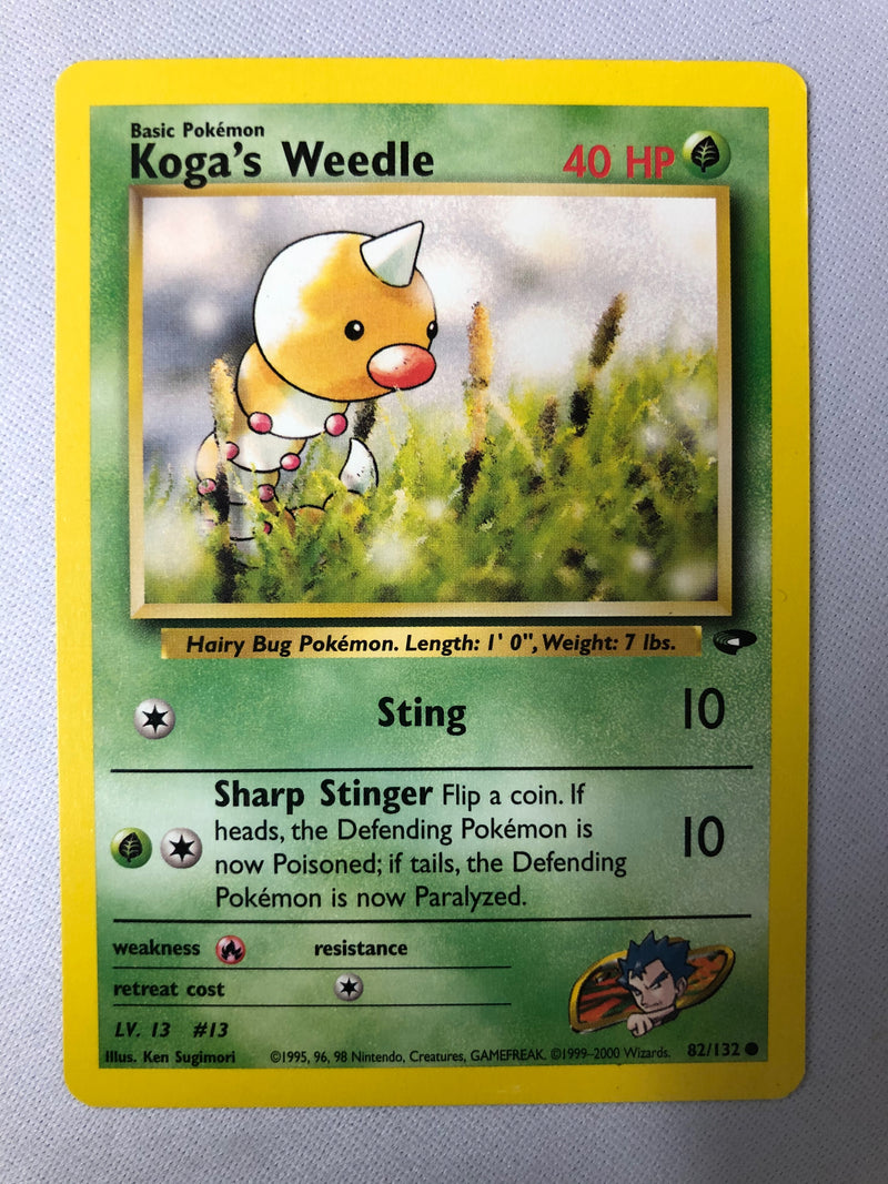 Koga's Weedle  82/132 Common Pokemon Card Near Mint