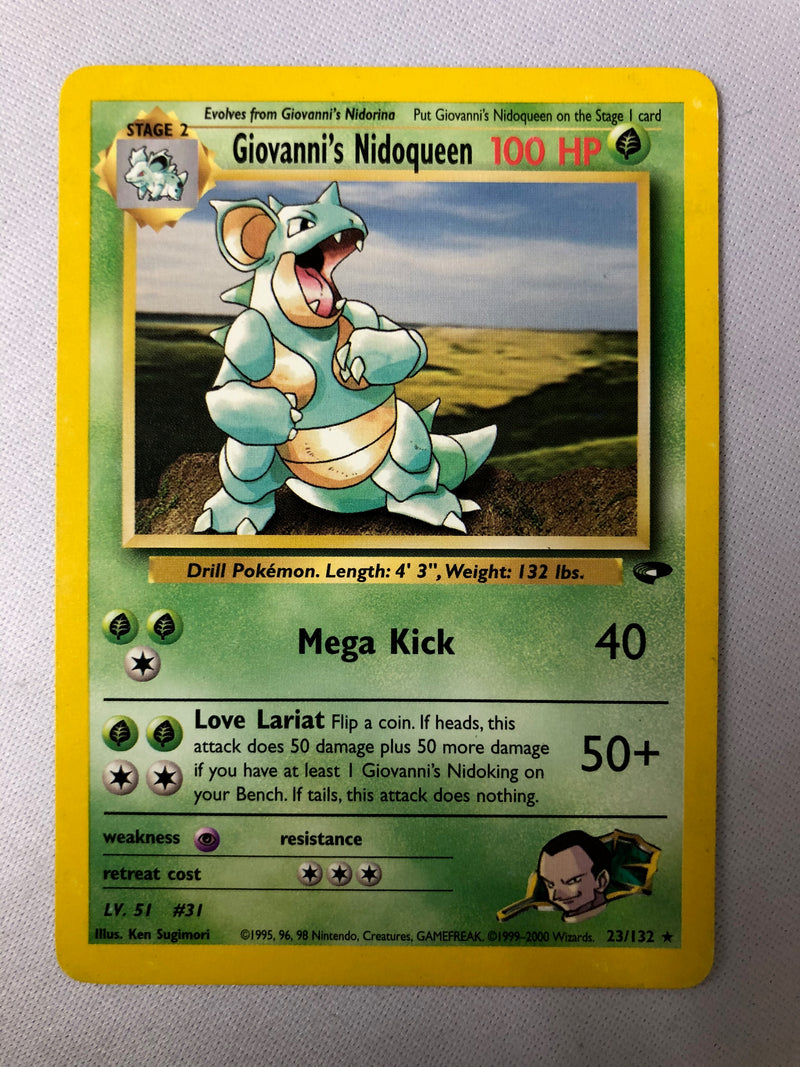 Giovanni's Nidoqueen 23/132 Non-Holo Rare Pokemon Card Near Mint Giovanni's Nidoqueen 23/132 Non-Holo Rare Pokemon Card Near Mint