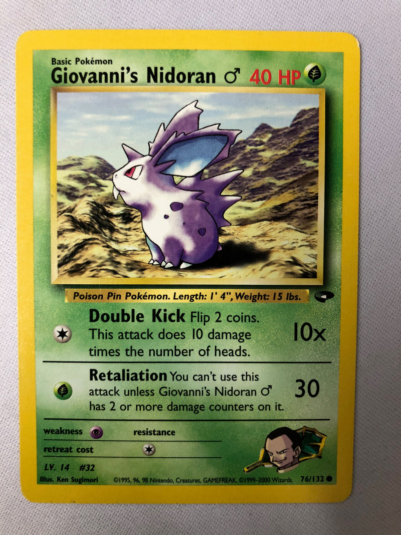 Giovanni's Nidoran 76/132 Common Pokemon Card Near Mint