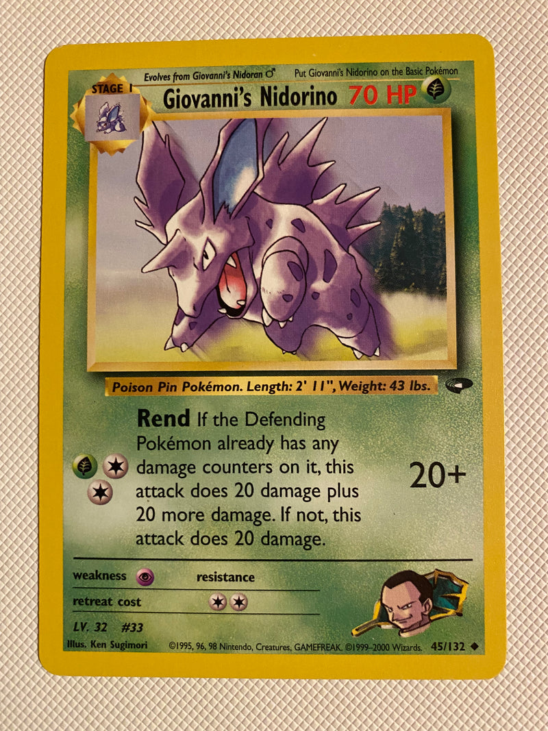 Giovanni’s Nidorino 45/132 Pokemon Card Naer Mint