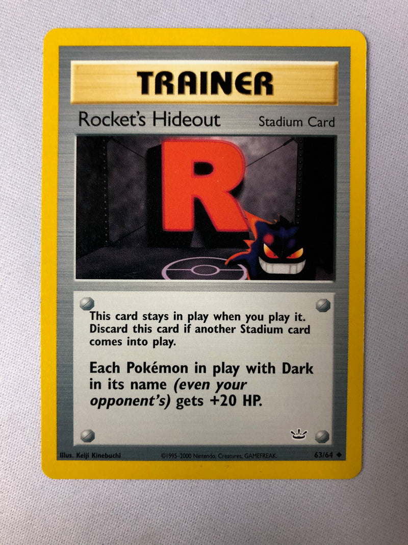 Rocket's Hideout 63/64 Neo Revelation Uncommon Pokemon Card NM