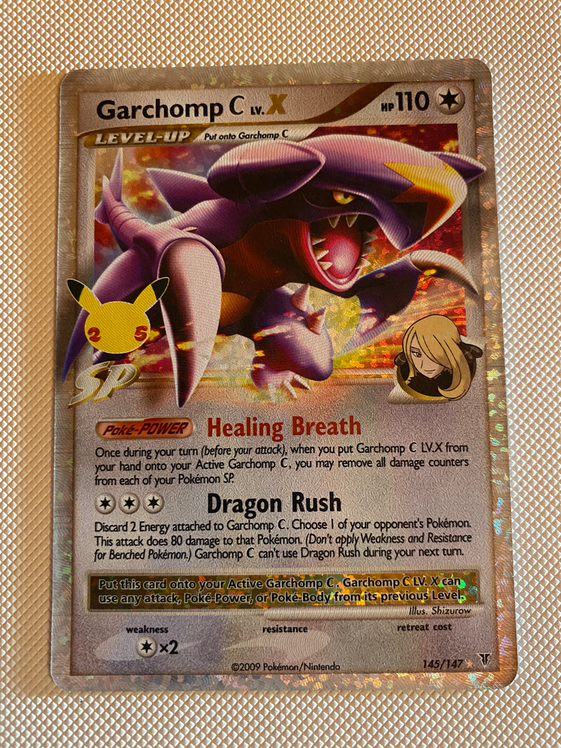 Garchomp C LV. X 145/147 Pokemon Card Celebrations Ultra Rare Near Min Garchomp C LV. X 145/147 Pokemon Card Celebrations Ultra Rare Near Min