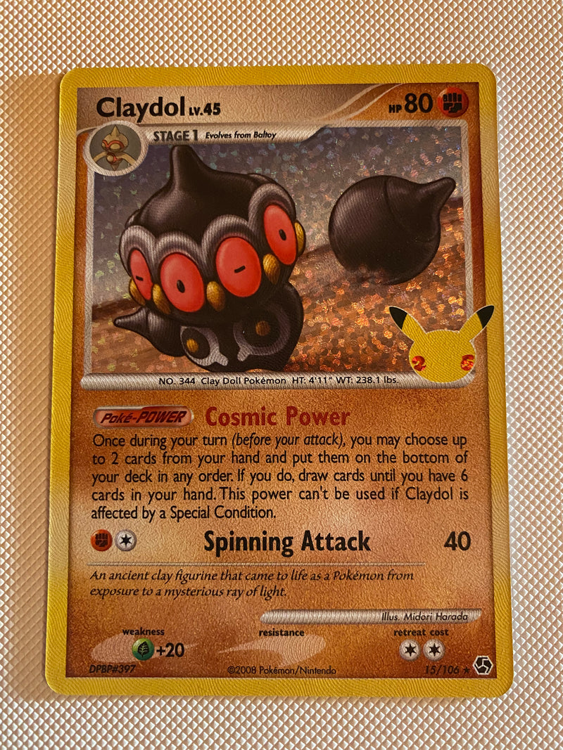 Claydol  15/106  Holo Rare Celebrations: Classic Pokemon Card Near Mint