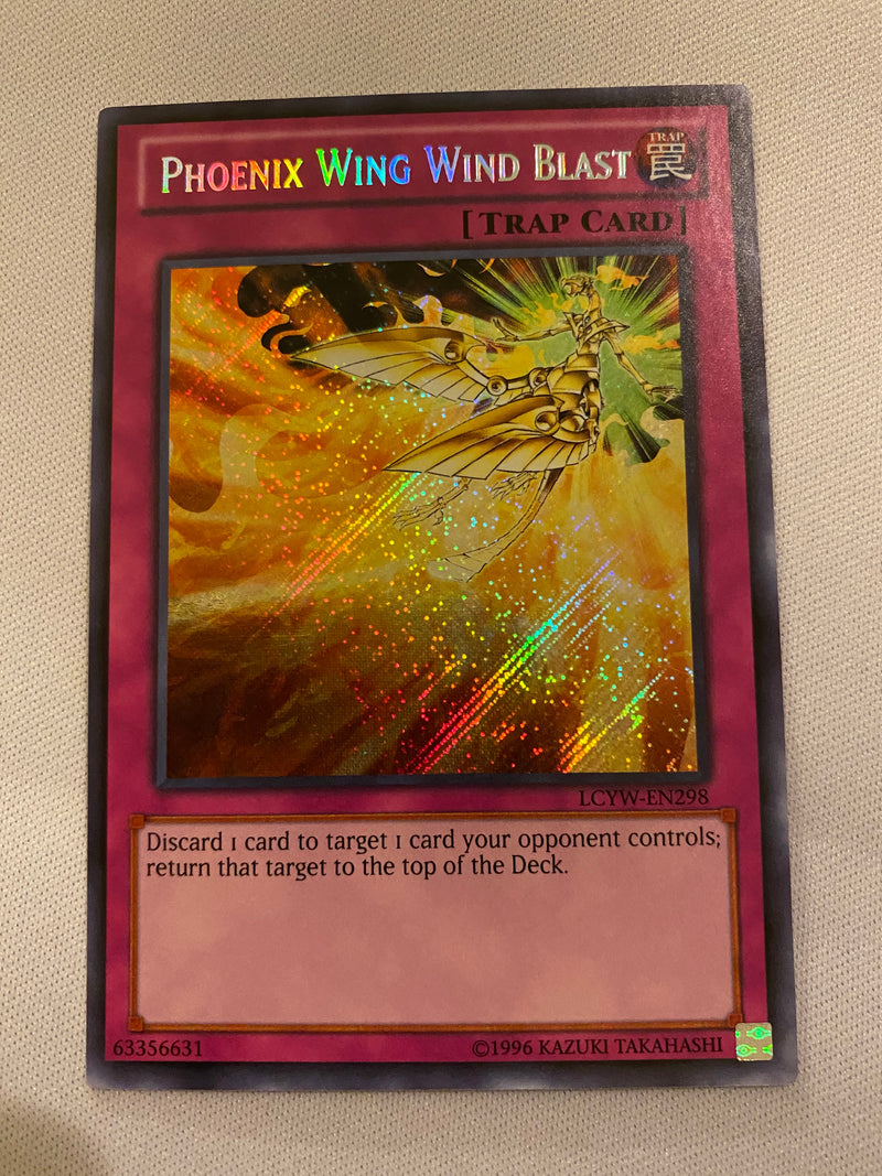 Yugioh Phoenix Wing Wind Blast LCYW-EN298 Secret Rare Near Mint Yugioh Phoenix Wing Wind Blast LCYW-EN298 Secret Rare Near Mint