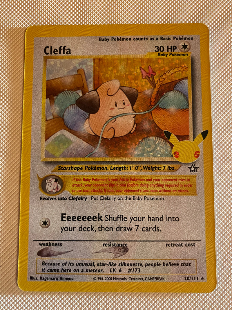 Cleffa  20/111  Holo Rare Classic Pokemon Card Celebrations Near Mint