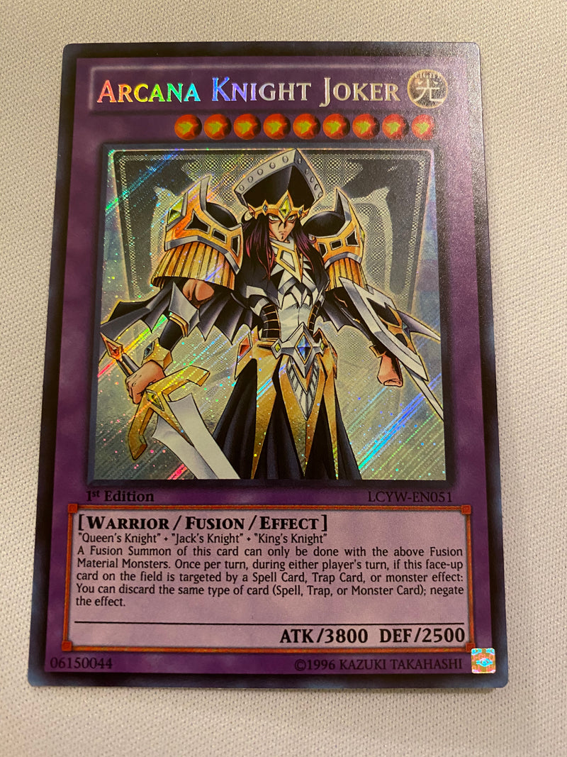 Yugioh Arcana Knight Joker LCYW-EN051 Secret Rare 1st Edition Near Min Yugioh Arcana Knight Joker LCYW-EN051 Secret Rare 1st Edition Near Min