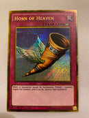 Yugioh Horn Of Heaven PGL3-EN034 Gold Secret Rare 1st Edition Near Mint