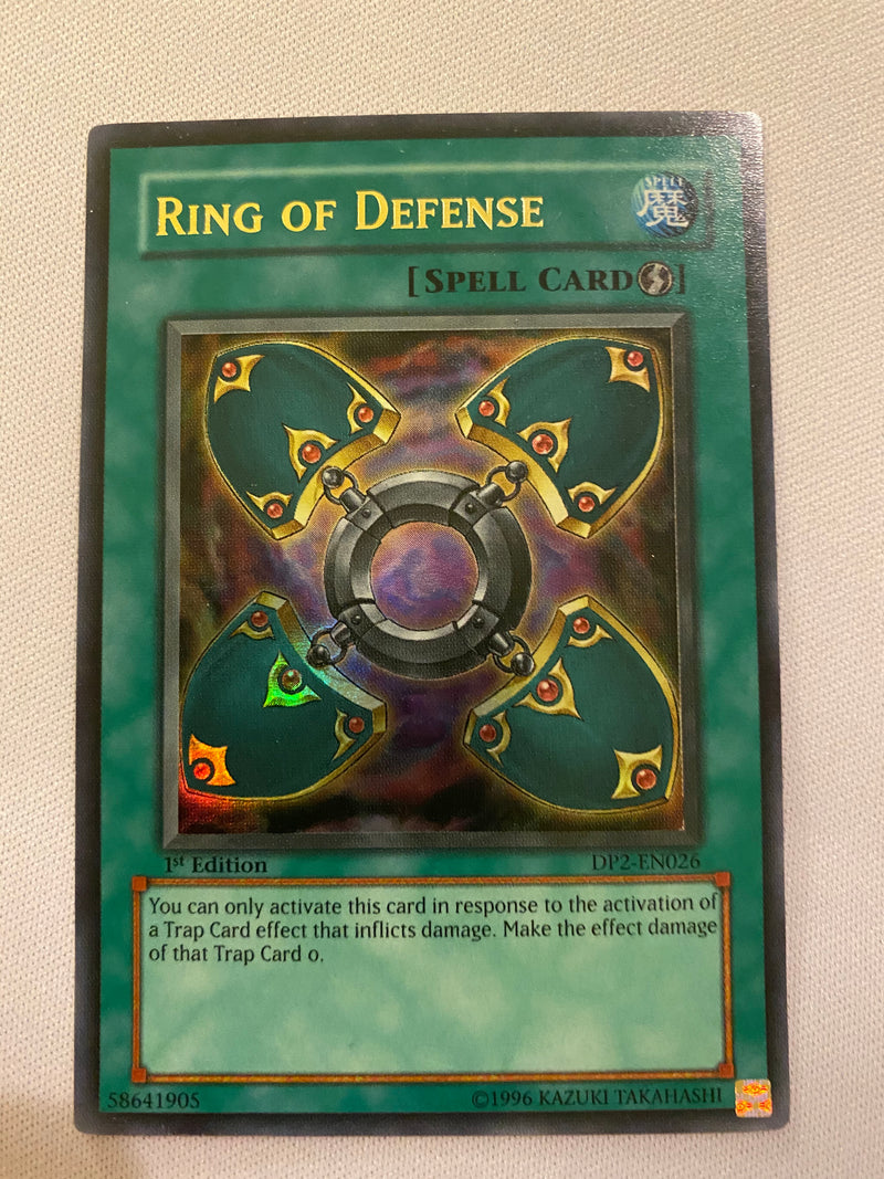 card defense yugioh Yugioh Ring of Defense DP2-EN026 Ultra Rare 1st Edition Near Mint