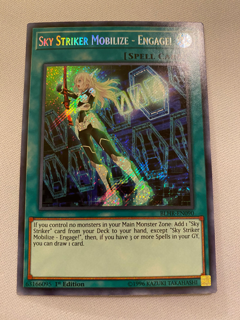 Yugioh Sky Striker Mobilize - Engage! BLHR-EN090 Secret Rare 1st Near Yugioh Sky Striker Mobilize - Engage! BLHR-EN090 Secret Rare 1st Near