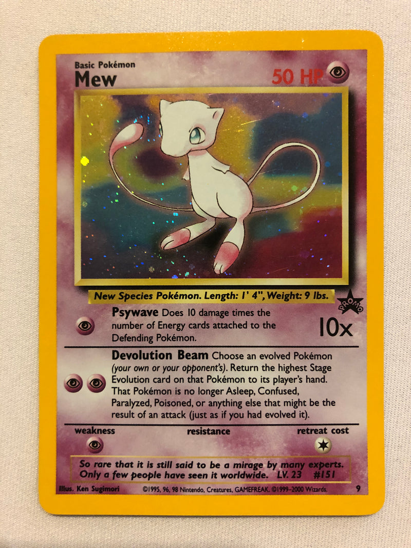 Mew 9 Black Star Promo Holo Rare Pokemon Card Near Mint