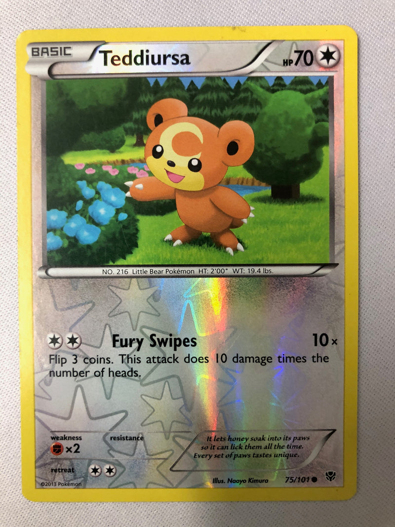 Teddiursa 75/101 Plasma Blast Common Reverse Holo Pokemon Card NM