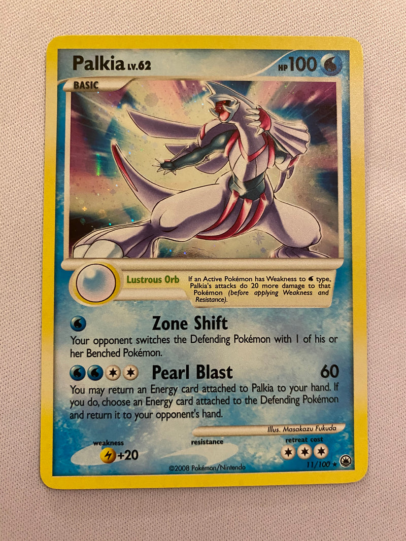 how rare is palkia pokemon card Palkia 11/100 Rare Holo Pokemon Card Near Mint