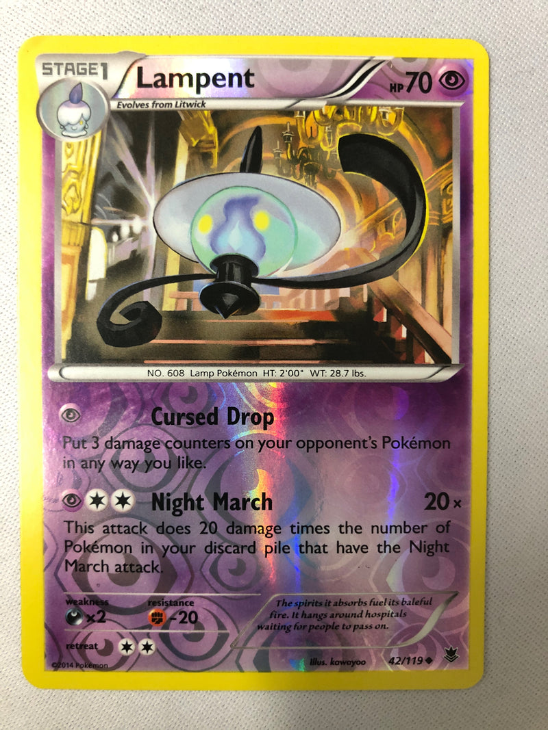 Lampent 42/119 XY Phantom Forces Uncommon Reverse Holo NM
