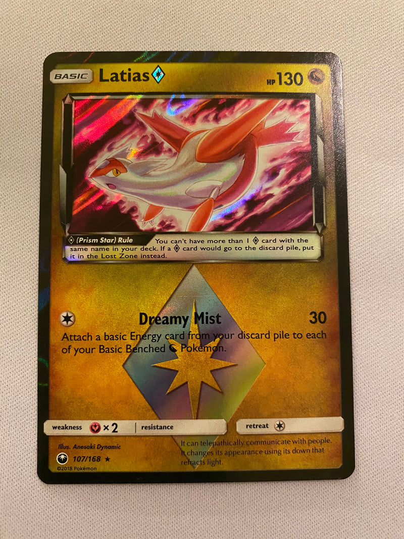 Latias Prism Star 107/168 Holo Foil Pokemon Card Near Mint Latias Prism Star 107/168 Holo Foil Pokemon Card Near Mint
