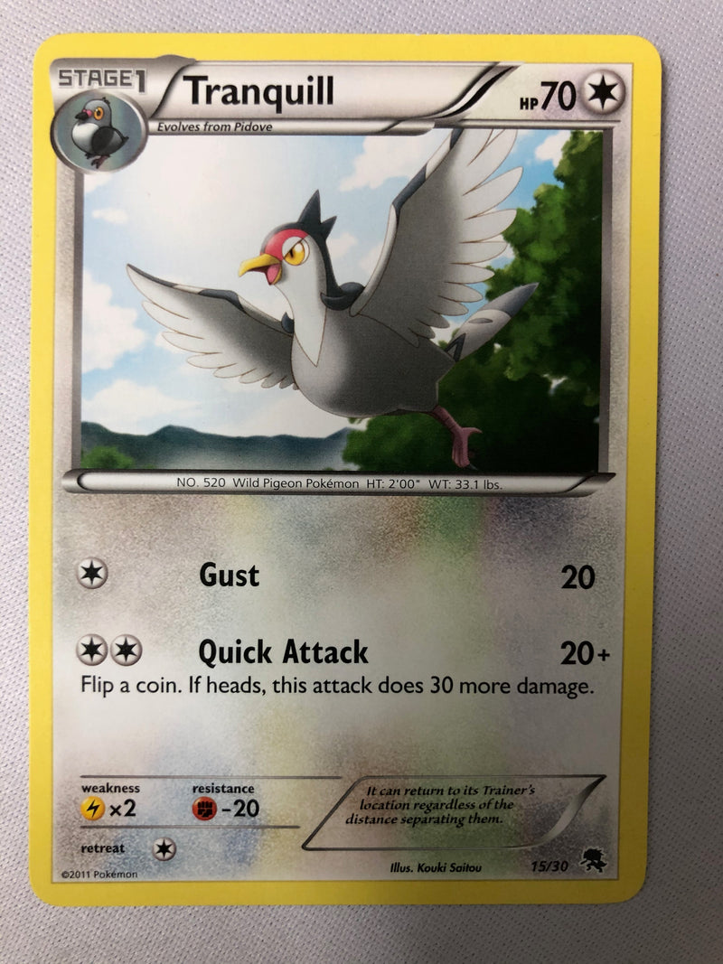 Tranquill 15/30 Trainer Kit Promo Non Holo Pokemon Card NM