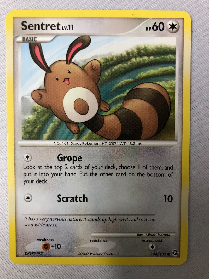 Sentret LV.11 104/132 Secret Wonders Common Non Holo Pokemon Card NM