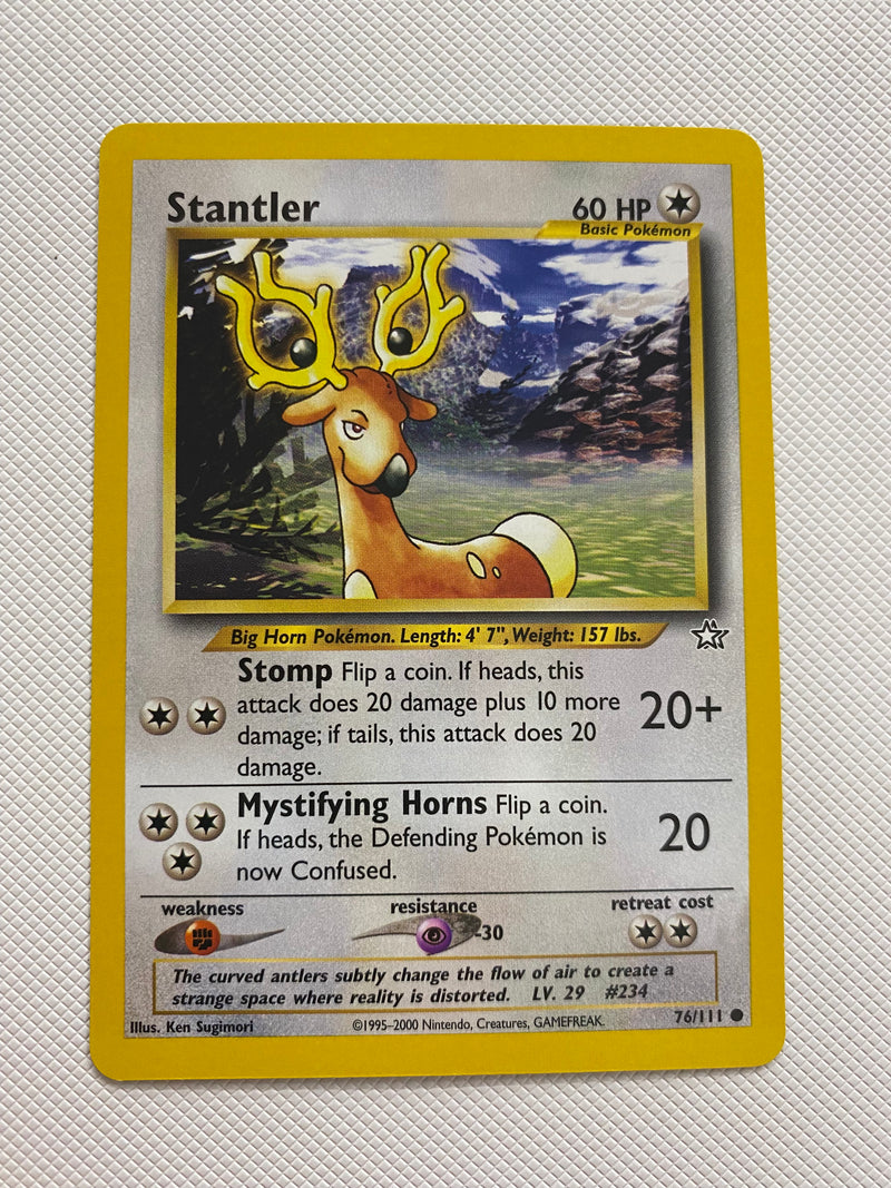 Stantler 76/111 Pokemon Card Neo Genesis Set Near Mint Stantler 76/111 Pokemon Card Neo Genesis Set Near Mint