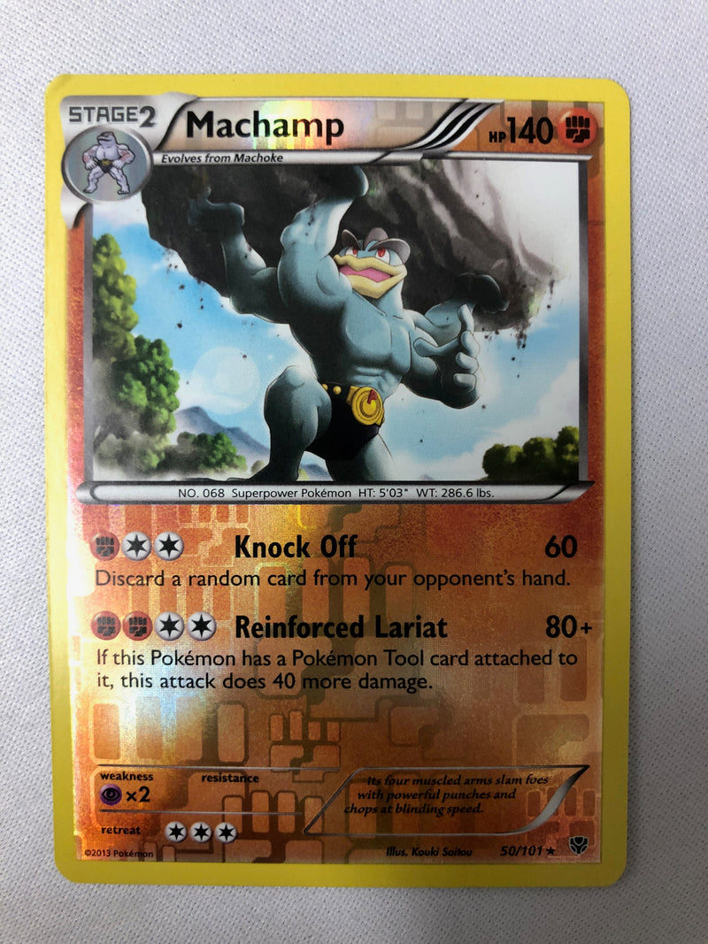 Machamp 50/101 Plasma Blast Rare Reverse Holo Pokemon Card NM