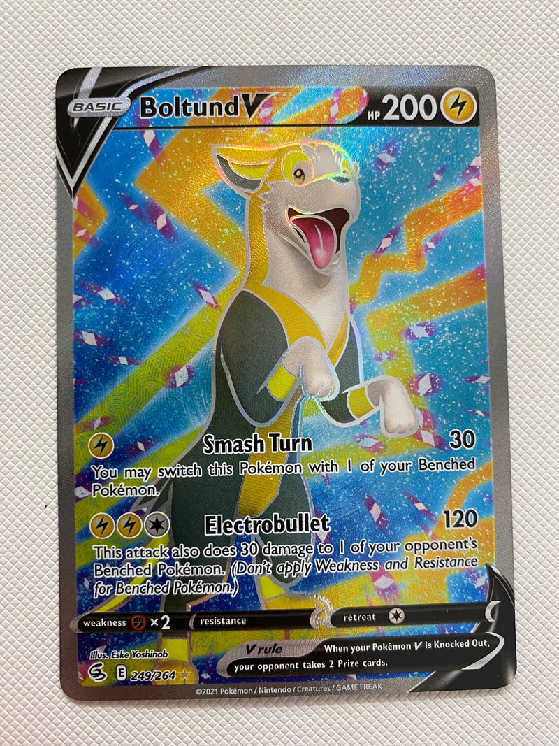 Boltund V 249/264 Full Art Ultra Rare Pokemon Card Near Mint Boltund V 249/264 Full Art Ultra Rare Pokemon Card Near Mint