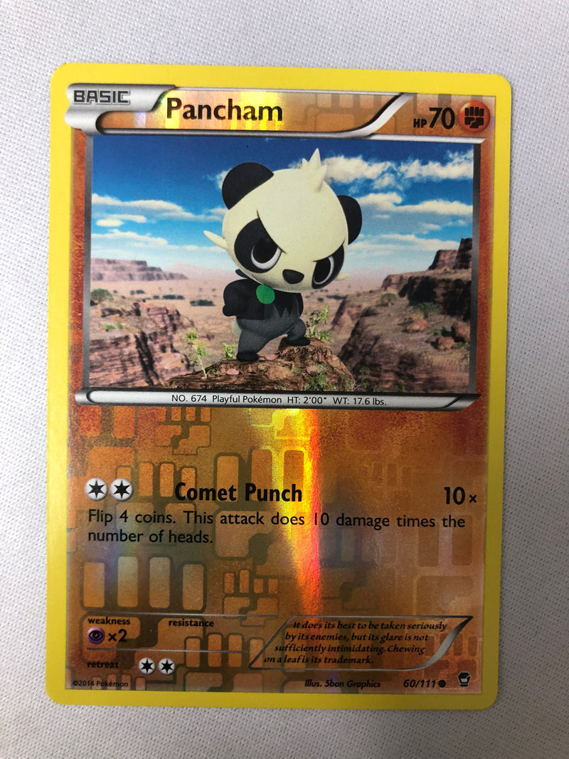 Pancham 60/111 XY Furious Fists Common Reverse Holo Pokemon Card NM
