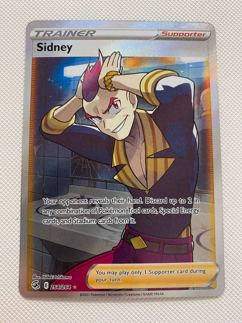 Sidney 264/264 Full Art Fusion Strike Trainer Holo Rare Pokemon Card N Sidney 264/264 Full Art Fusion Strike Trainer Holo Rare Pokemon Card N