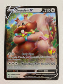 Greedent V 217/264 Ultra Rare With Sleeve Pokemon Card Near-Mint