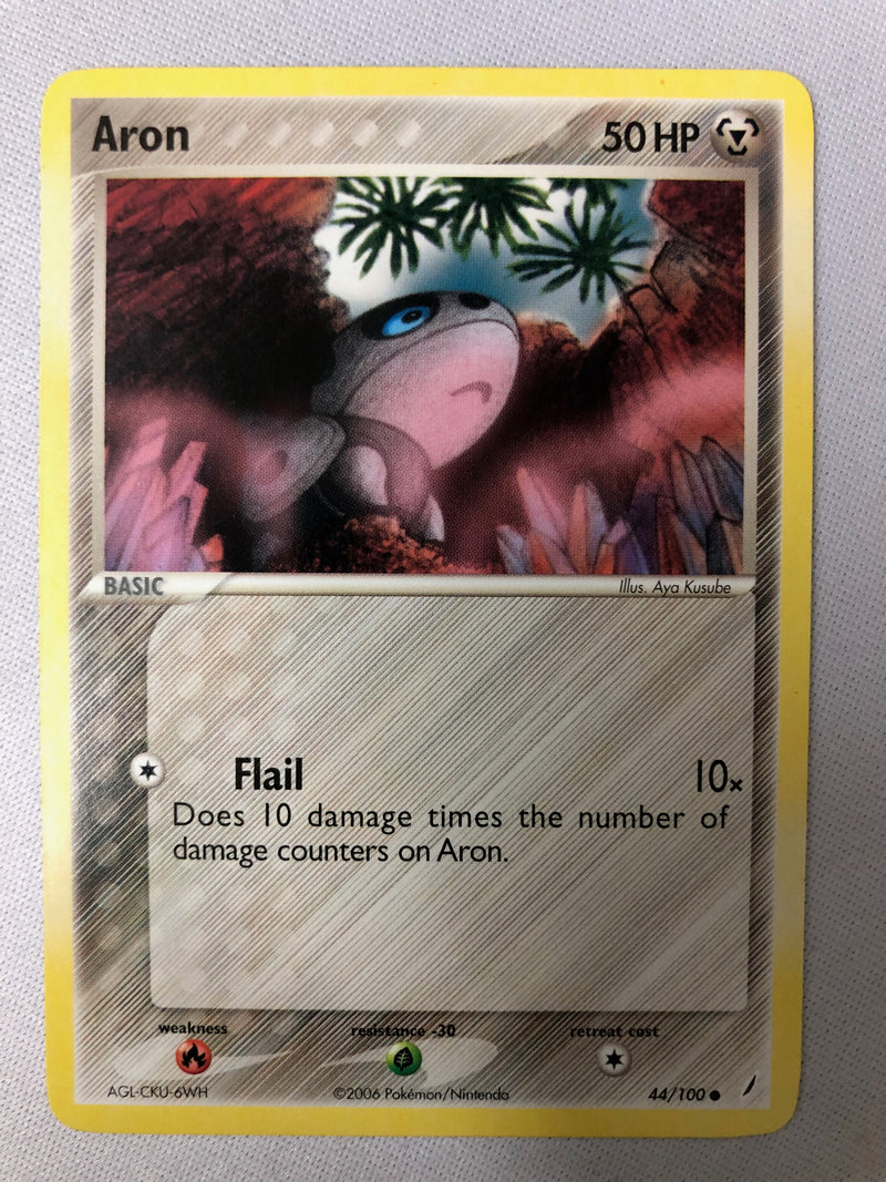 Aron 44/100 EX Crystal Guardians Common Pokemon Card NM